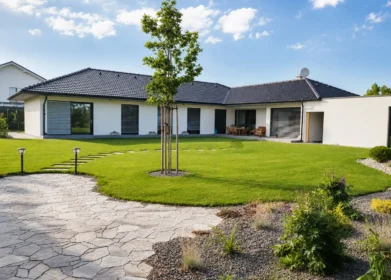Bungalov v tvare L - exteriér